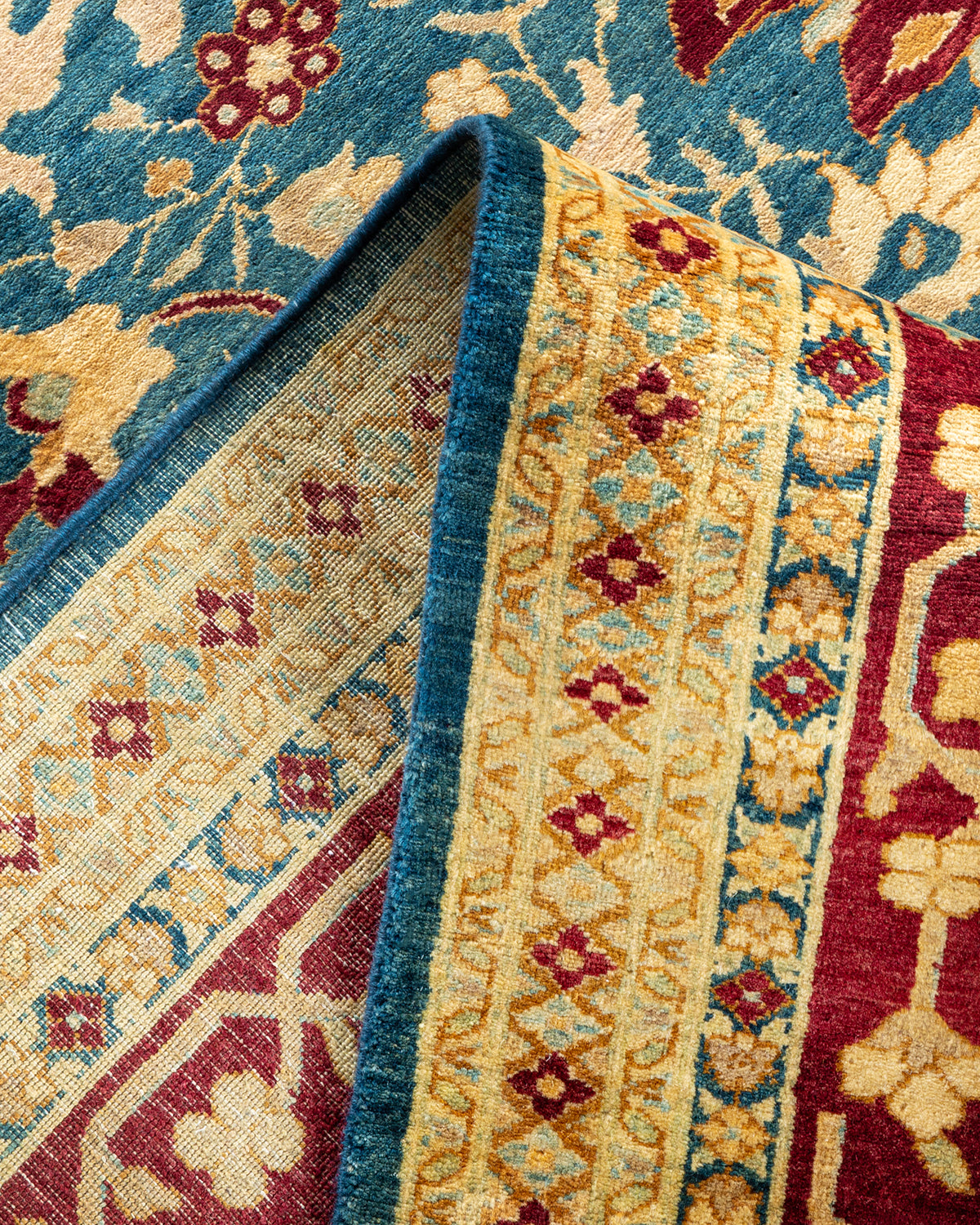 Mogul, One-of-a-Kind Hand-Knotted Area Rug - Blue, 8' 1" x 10' 2"
