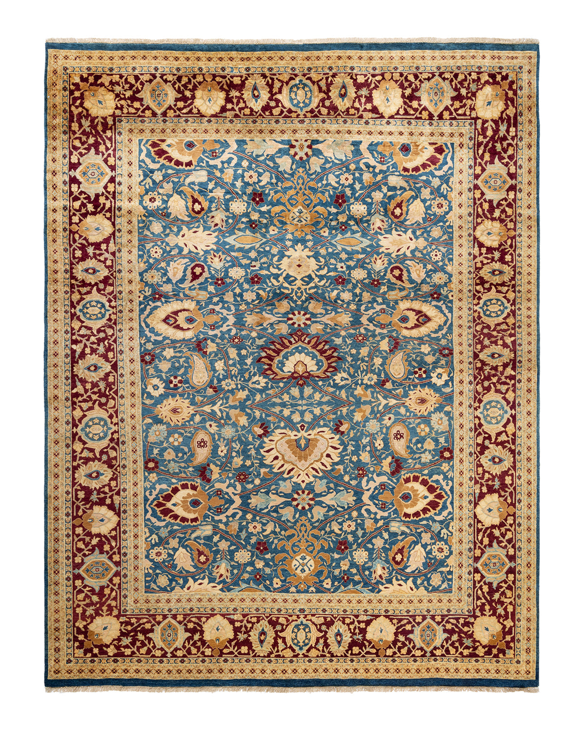 Mogul, One-of-a-Kind Hand-Knotted Area Rug - Blue, 8' 1" x 10' 2"