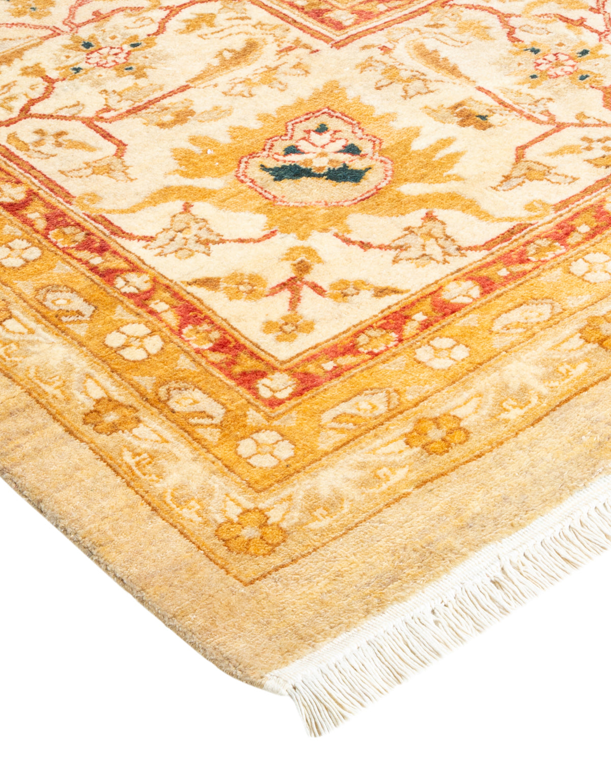 Mogul, One-of-a-Kind Hand-Knotted Area Rug - Yellow, 9' 4" x 11' 8"