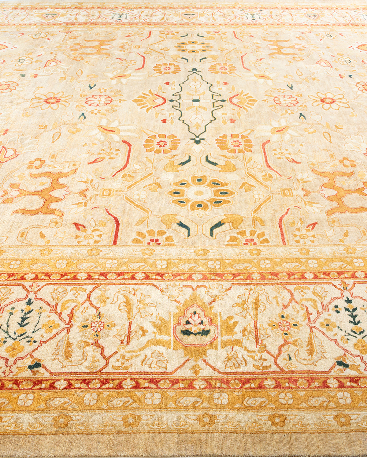 Mogul, One-of-a-Kind Hand-Knotted Area Rug - Yellow, 9' 4" x 11' 8"