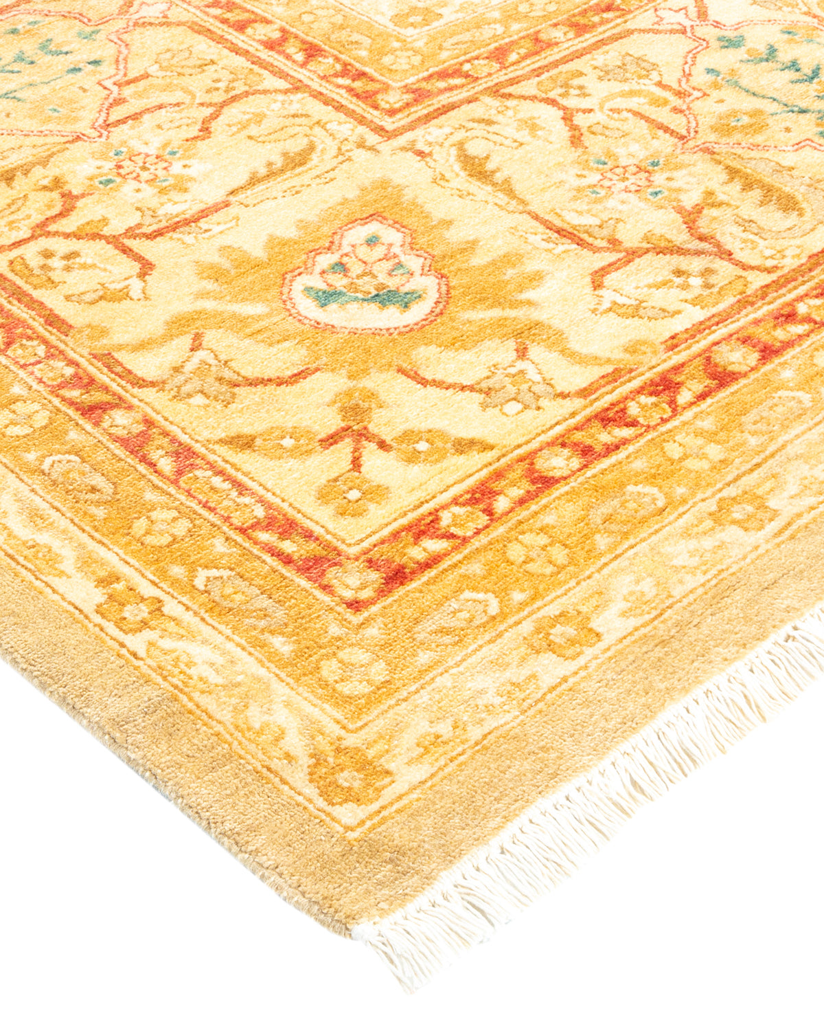 Mogul, One-of-a-Kind Hand-Knotted Area Rug - Yellow, 8' 2" x 9' 10"