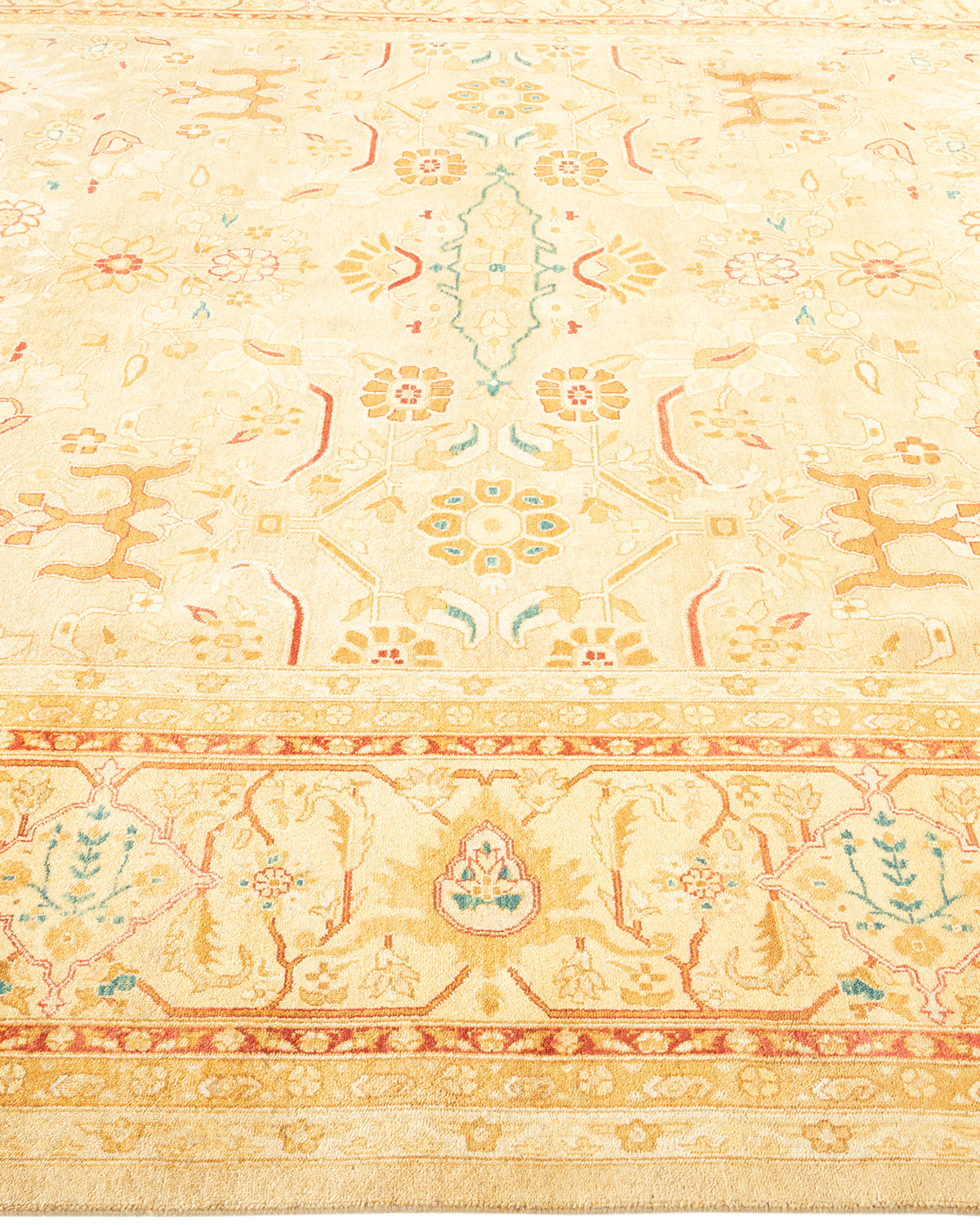Mogul, One-of-a-Kind Hand-Knotted Area Rug - Yellow, 8' 2" x 9' 10"