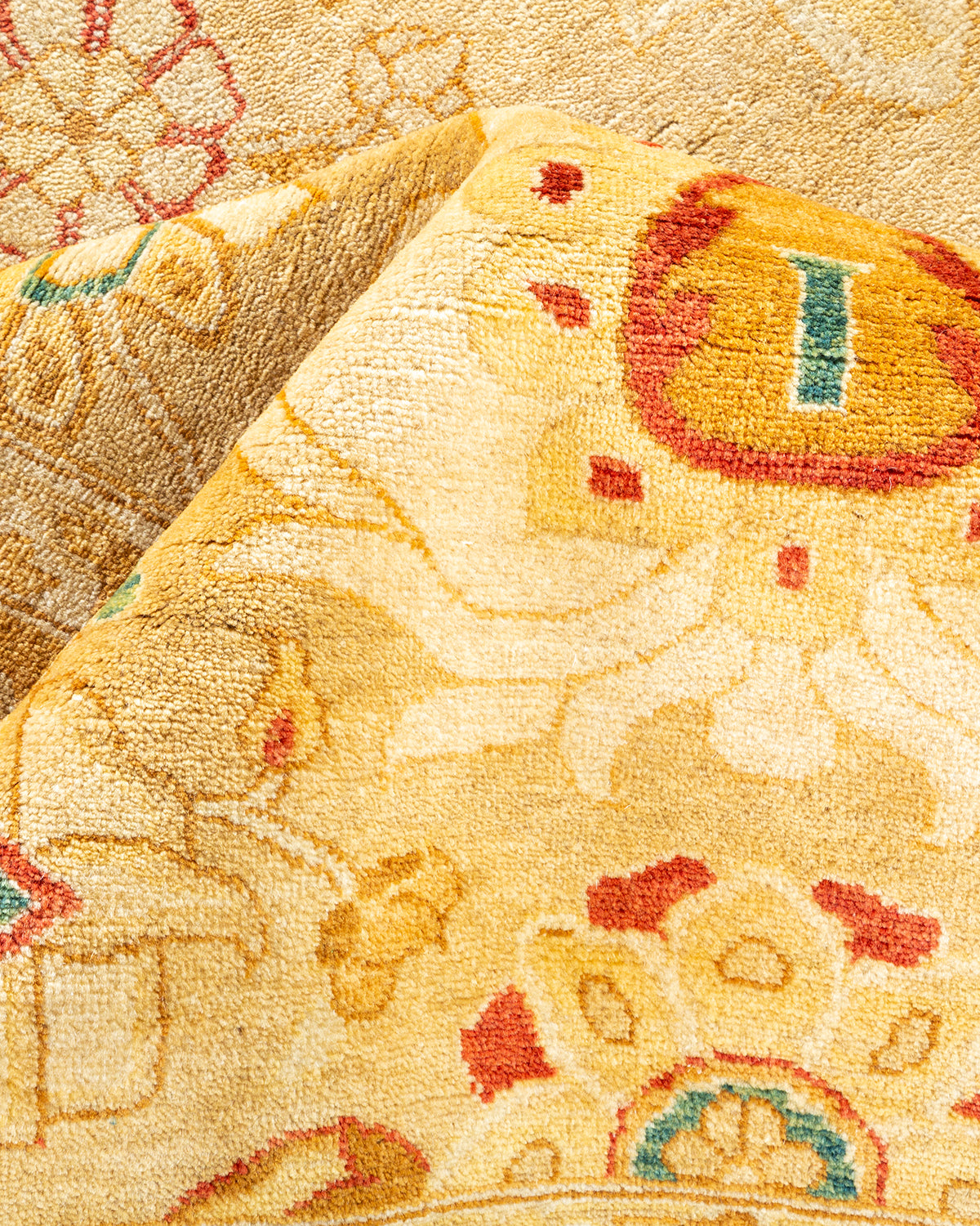 Mogul, One-of-a-Kind Hand-Knotted Area Rug - Yellow, 8' 2" x 9' 10"