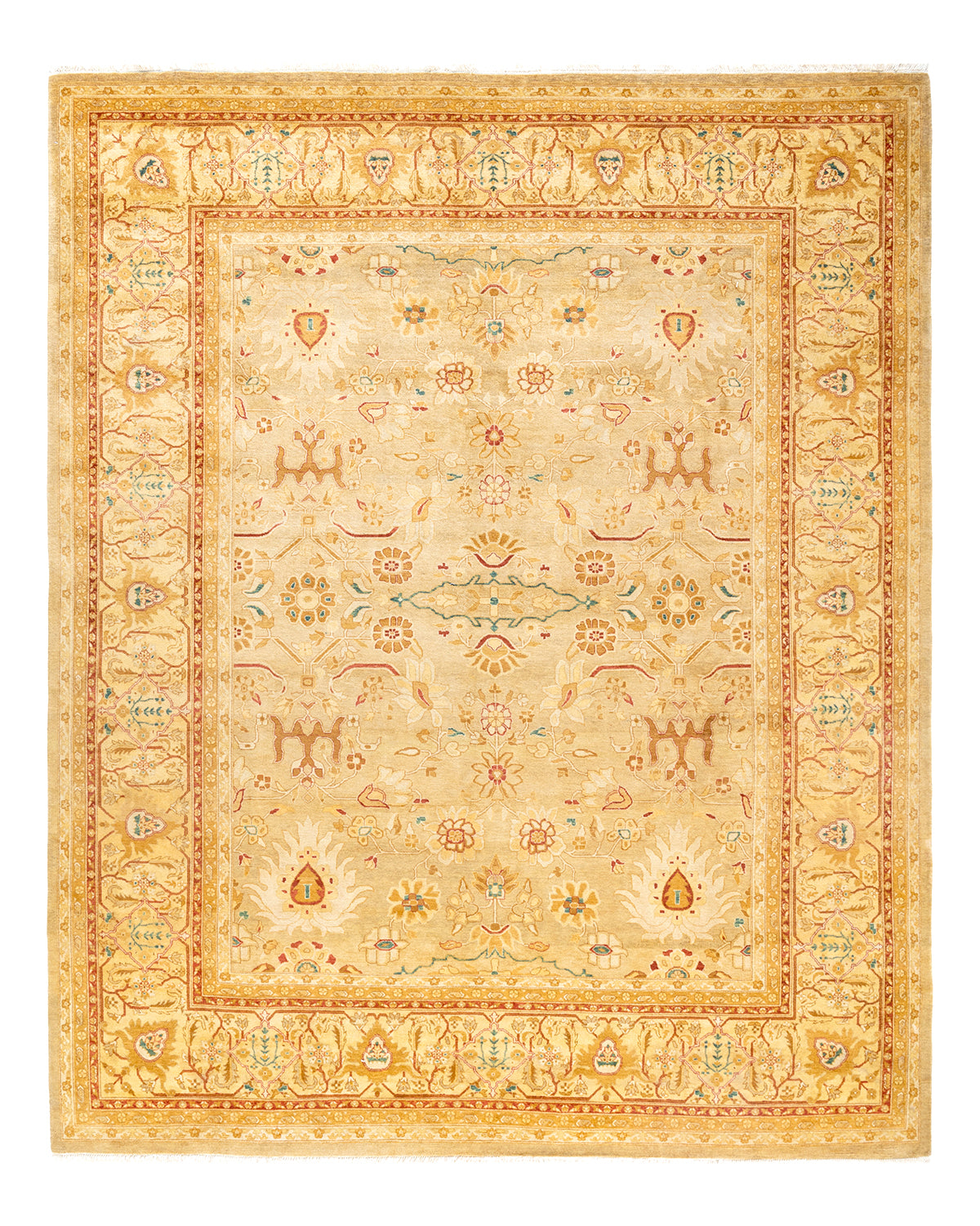 Mogul, One-of-a-Kind Hand-Knotted Area Rug - Yellow, 8' 2" x 9' 10"