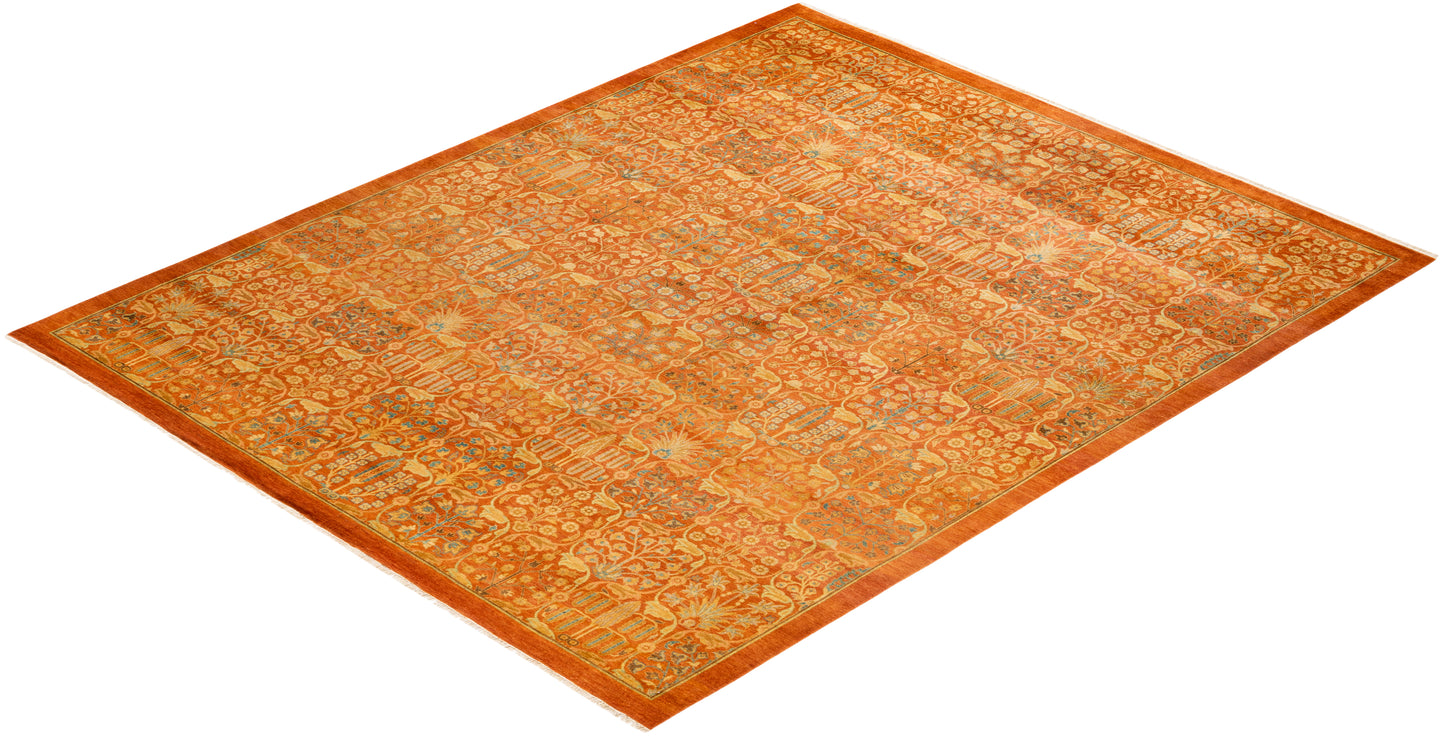 Mogul, One-of-a-Kind Hand-Knotted Area Rug - Orange, 8' 3" x 10' 1"
