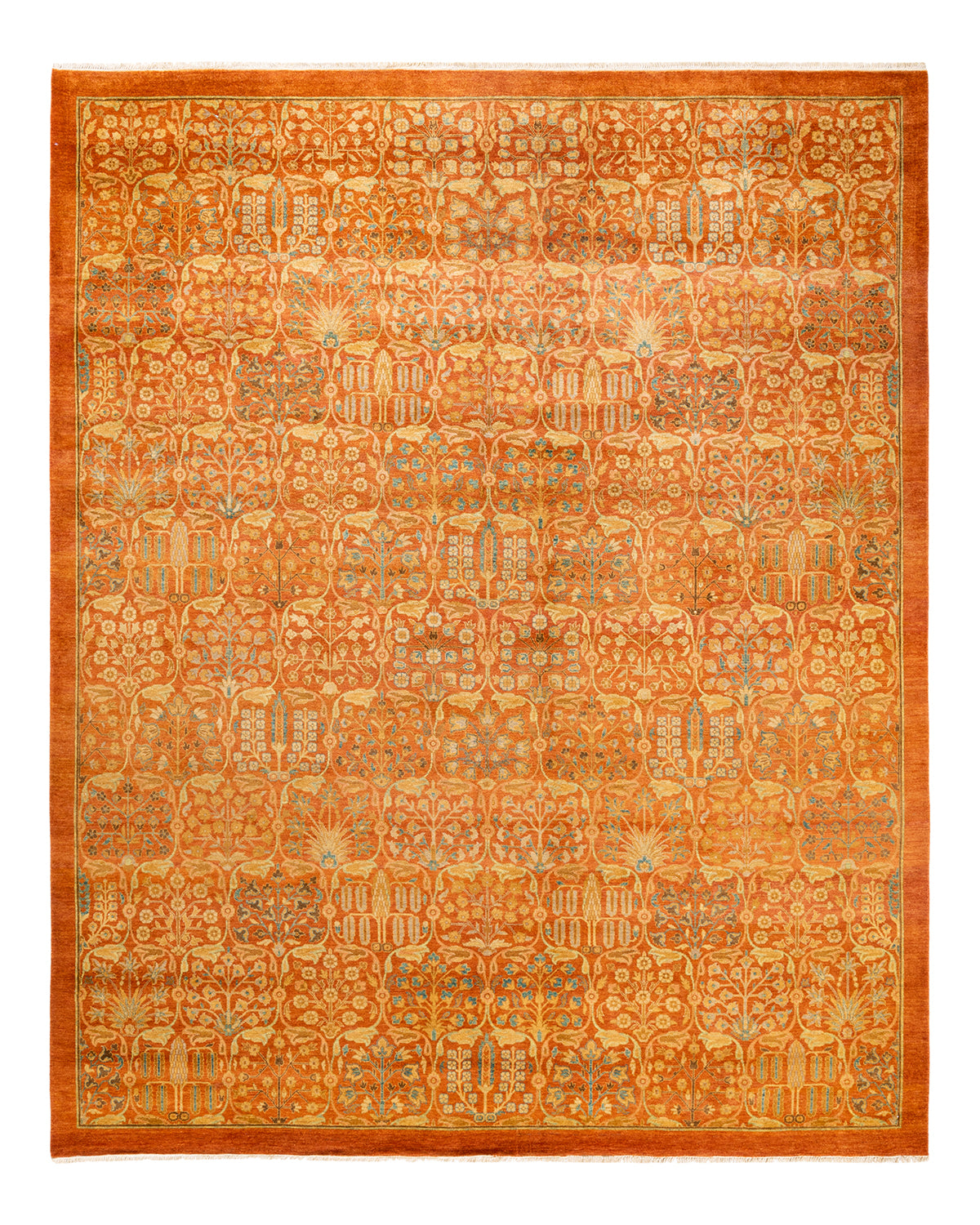 Mogul, One-of-a-Kind Hand-Knotted Area Rug - Orange, 8' 3" x 10' 1"