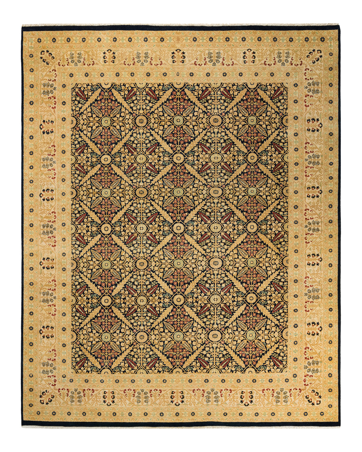 Mogul, One-of-a-Kind Hand-Knotted Area Rug - Blue, 8' 0" x 9' 10"