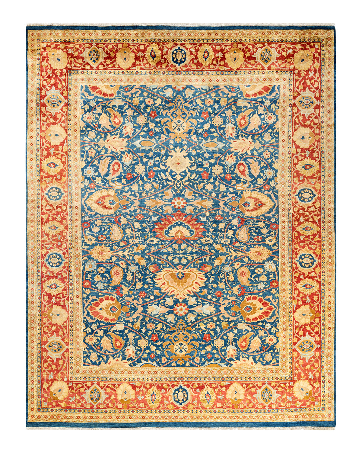 Mogul, One-of-a-Kind Hand-Knotted Area Rug - Blue, 8' 0" x 10' 5"