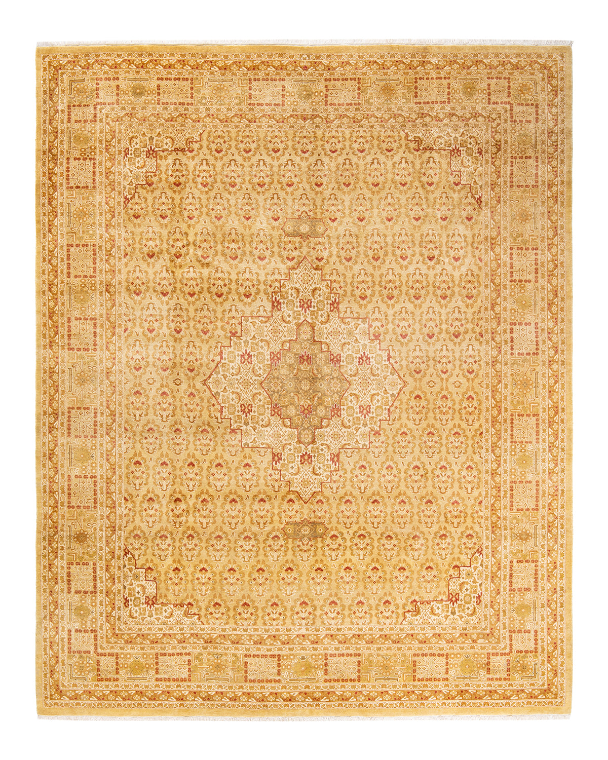 Mogul, One-of-a-Kind Hand-Knotted Area Rug - Yellow, 8' 1" x 10' 2"