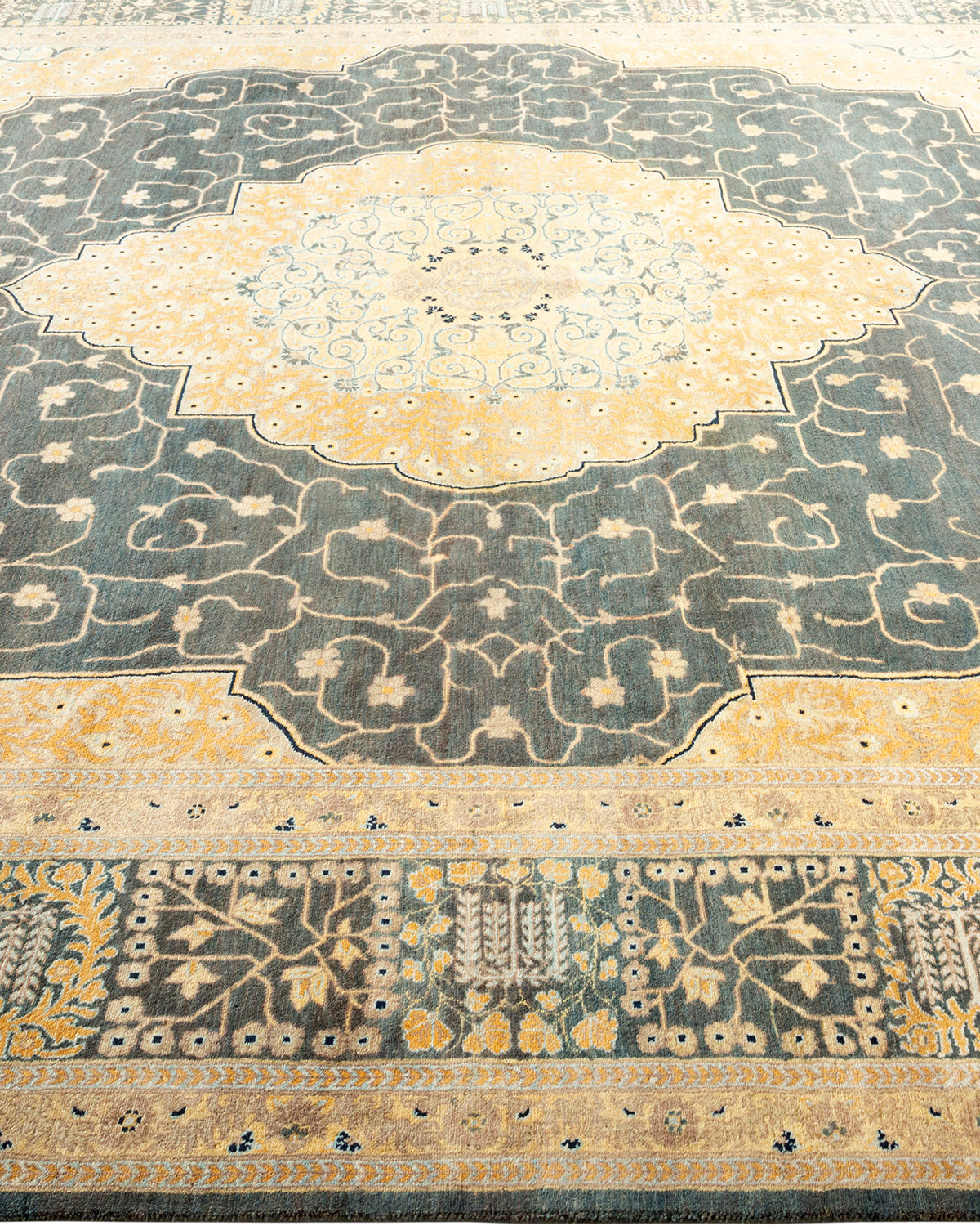 Mogul, One-of-a-Kind Hand-Knotted Area Rug - Gray, 8' 1" x 10' 8"