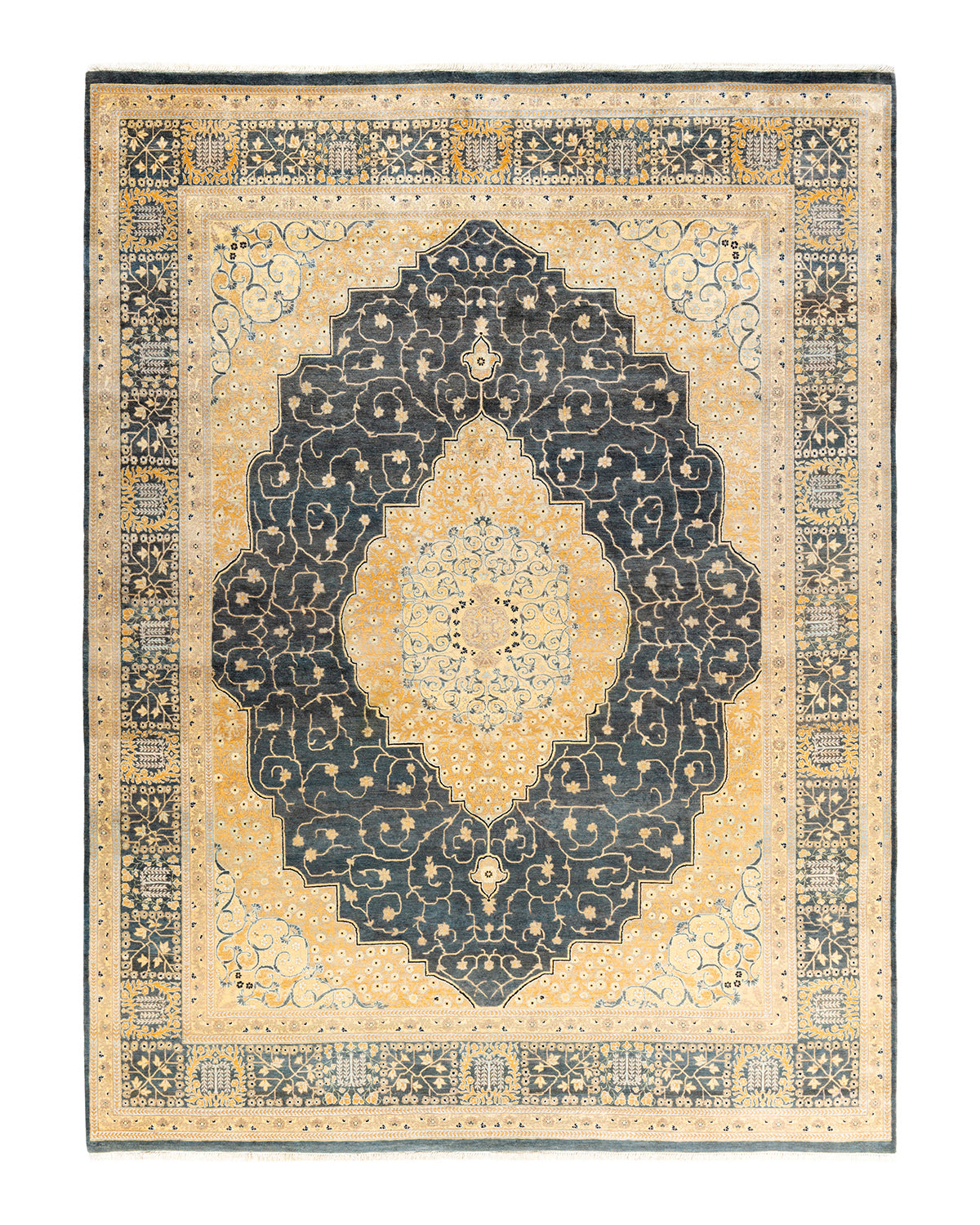 Mogul, One-of-a-Kind Hand-Knotted Area Rug - Gray, 8' 1" x 10' 8"