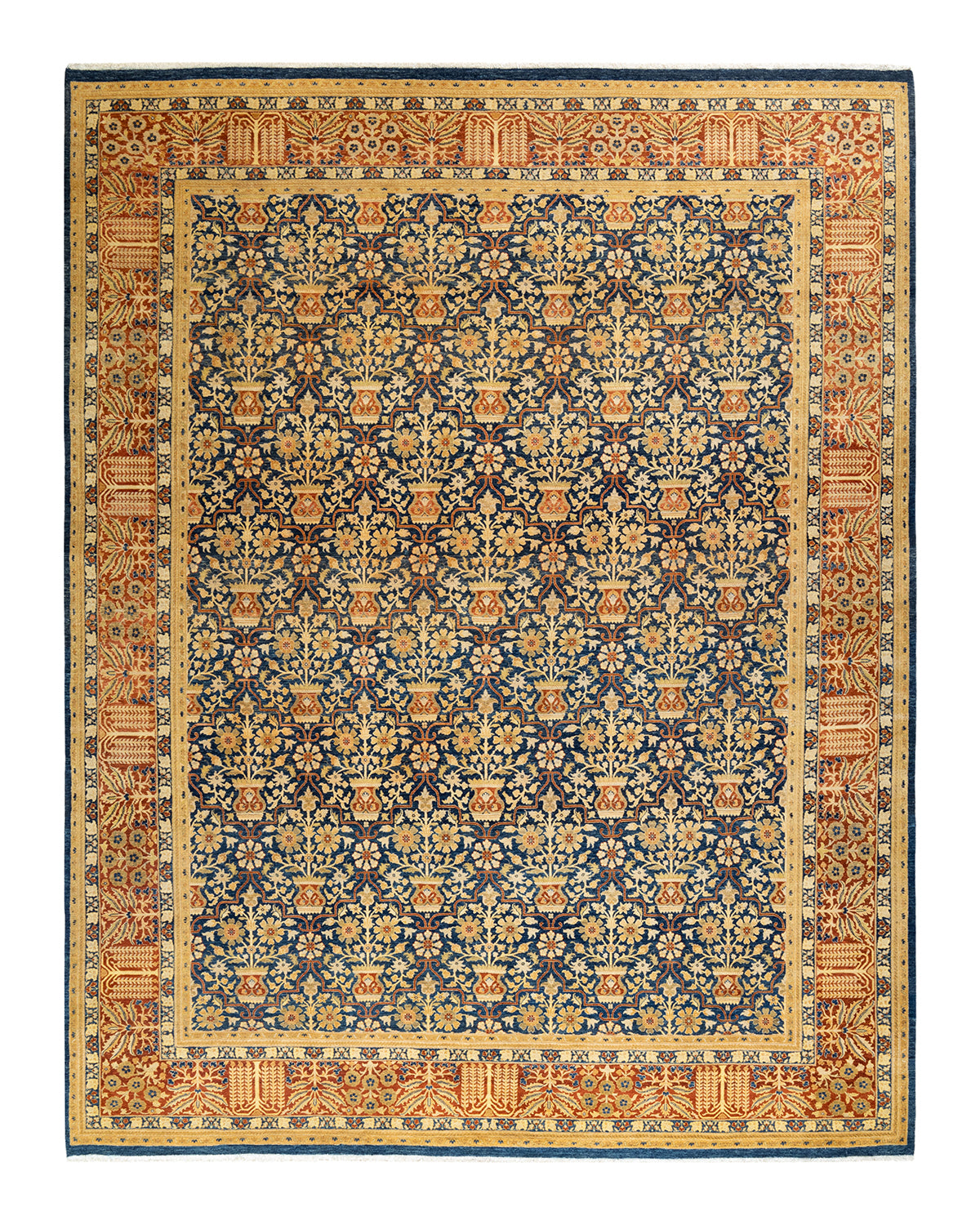 Mogul, One-of-a-Kind Hand-Knotted Area Rug - Blue, 8' 3" x 10' 8"