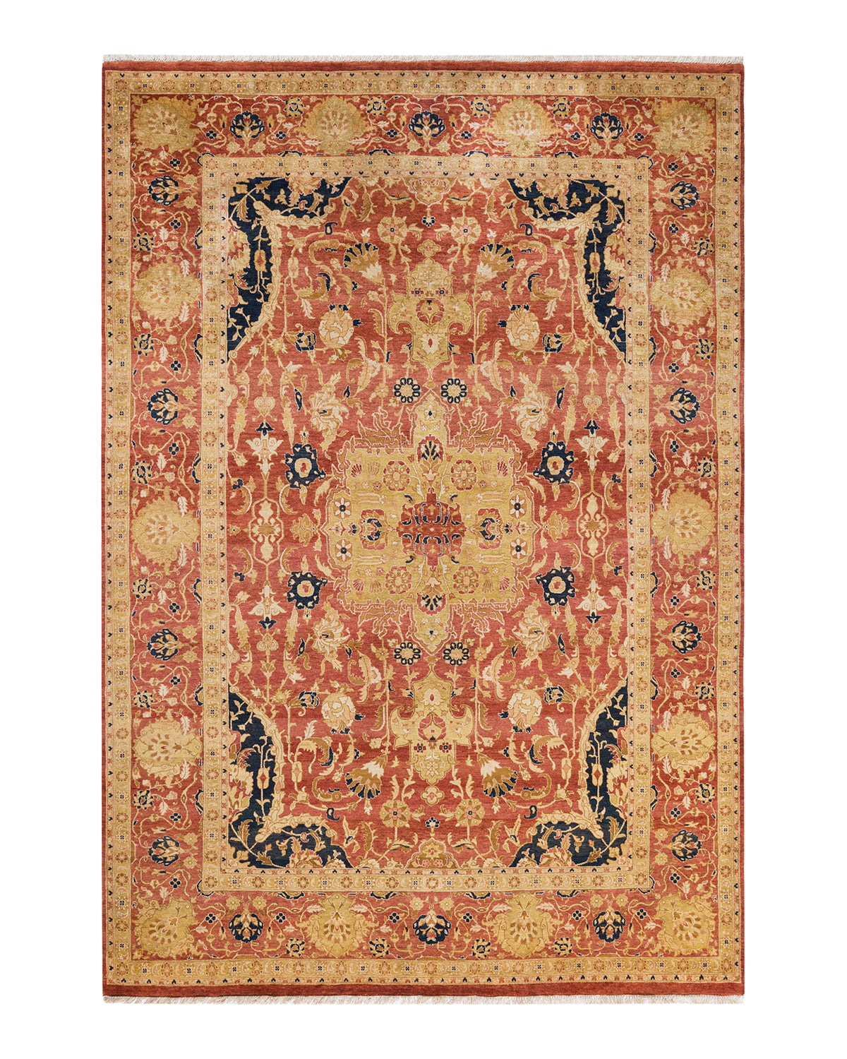Mogul, One-of-a-Kind Hand-Knotted Area Rug - Orange, 6' 1" x 8' 10"