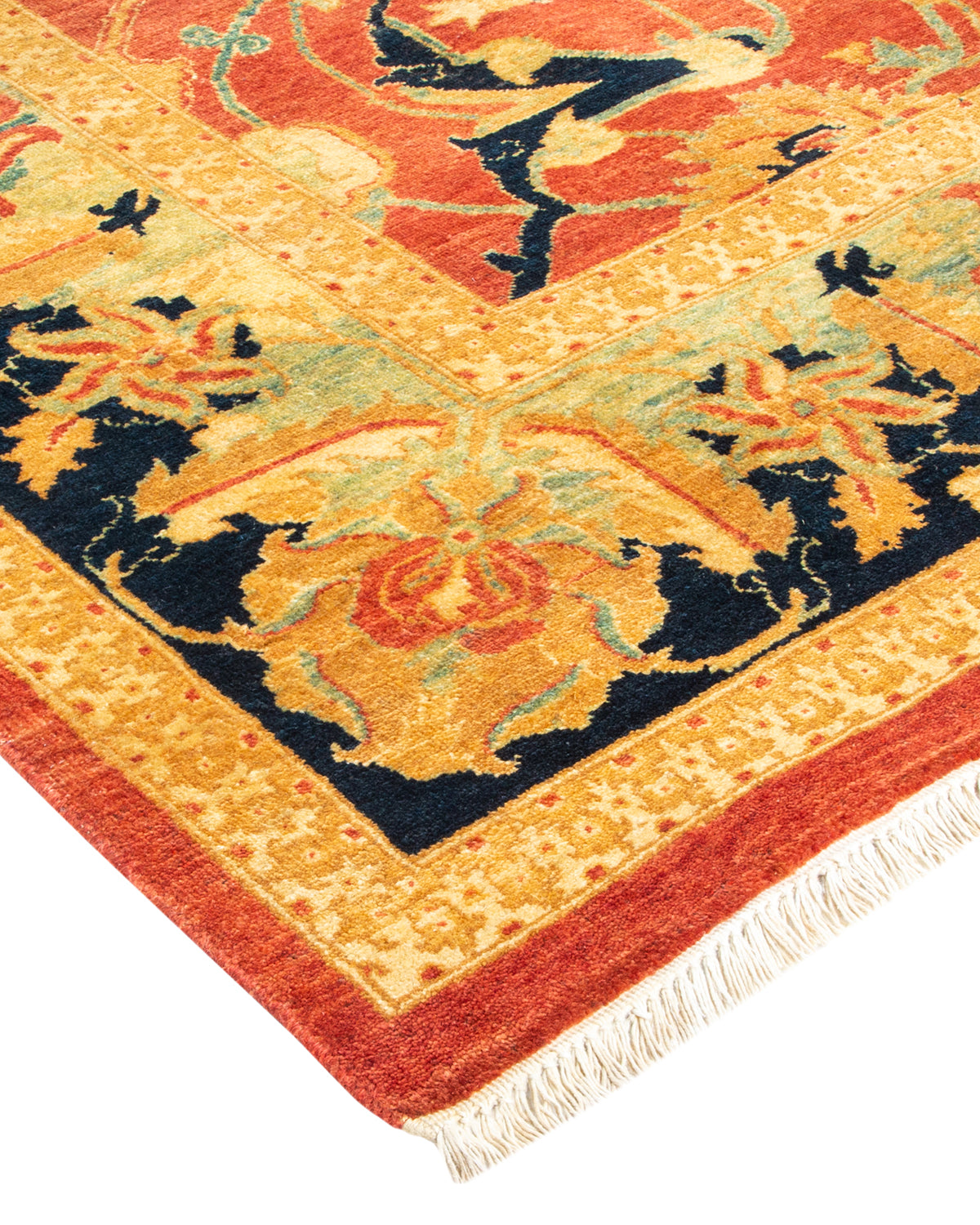 Mogul, One-of-a-Kind Hand-Knotted Area Rug - Orange, 6' 1" x 9' 2"