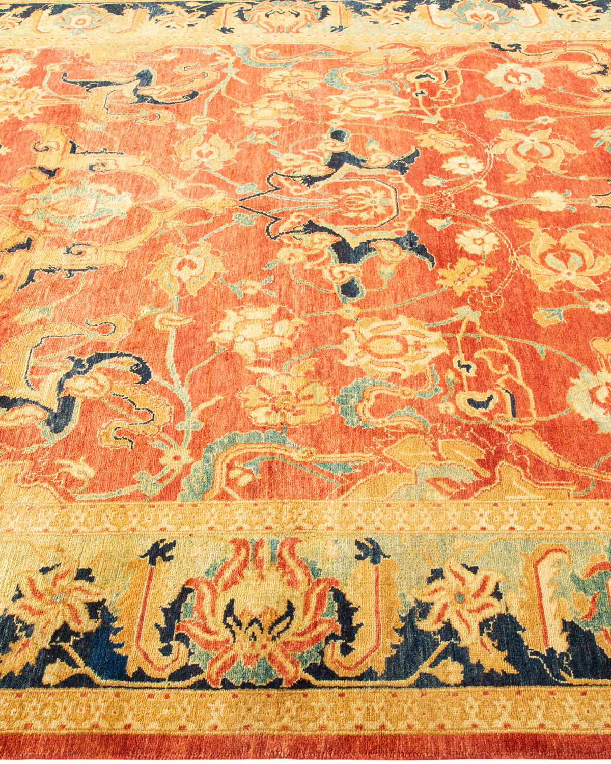 Mogul, One-of-a-Kind Hand-Knotted Area Rug - Orange, 6' 1" x 9' 2"