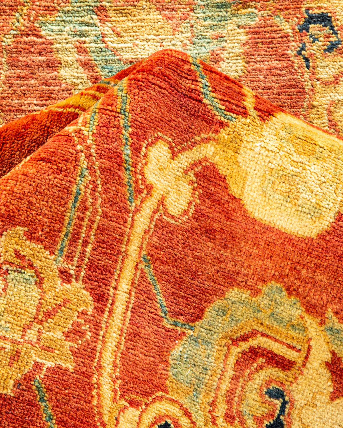 Mogul, One-of-a-Kind Hand-Knotted Area Rug - Orange, 6' 1" x 9' 2"