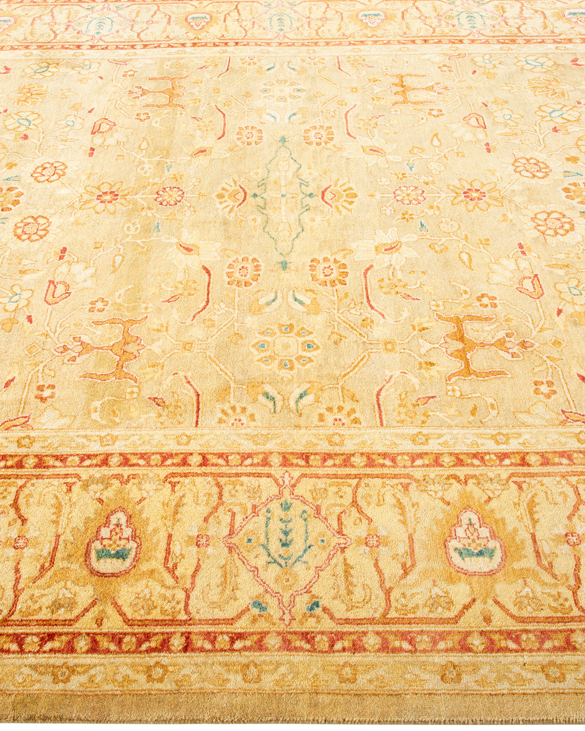 Mogul, One-of-a-Kind Hand-Knotted Area Rug - Yellow, 6' 2" x 8' 9"
