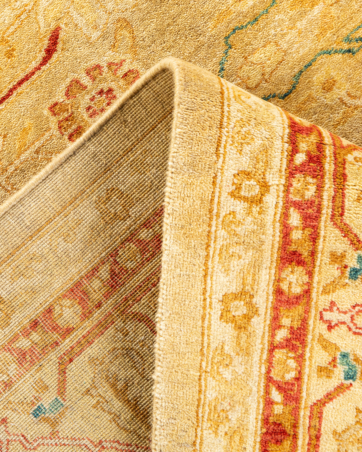 Mogul, One-of-a-Kind Hand-Knotted Area Rug - Yellow, 6' 2" x 8' 9"