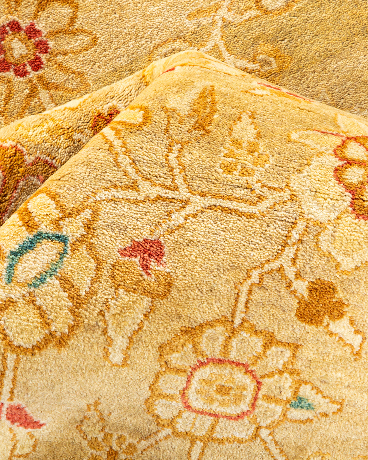 Mogul, One-of-a-Kind Hand-Knotted Area Rug - Yellow, 6' 2" x 8' 9"