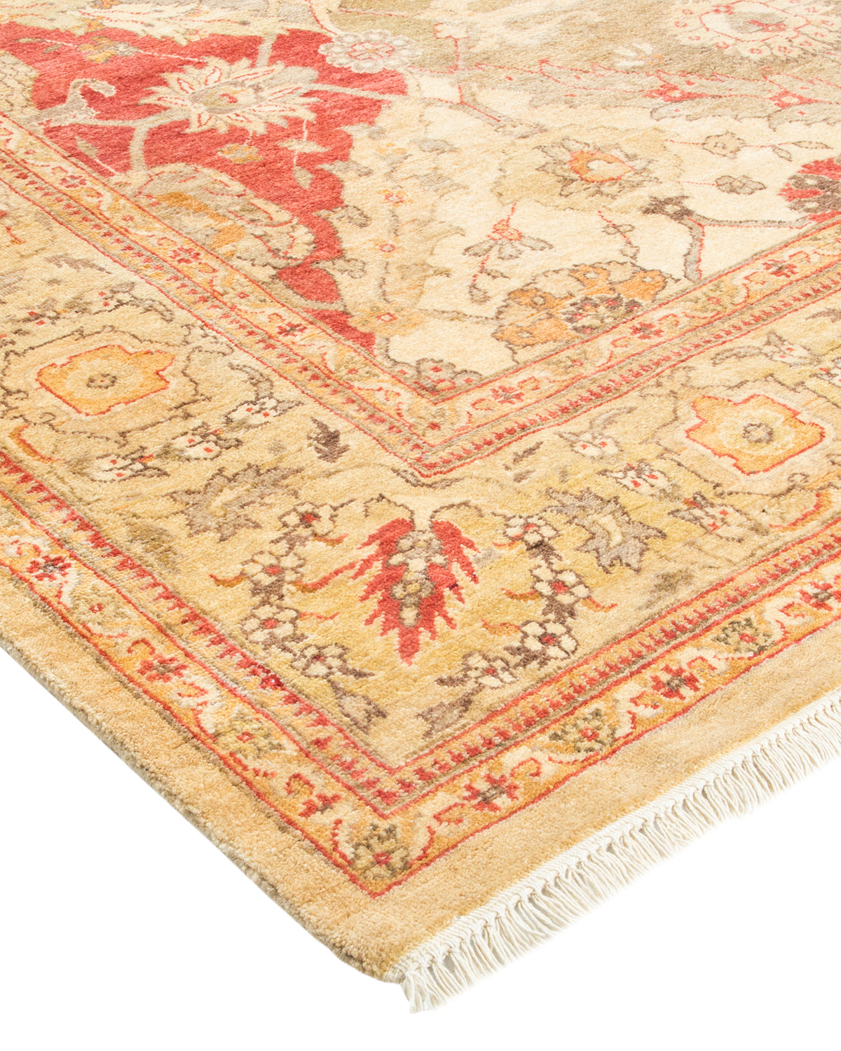 Mogul, One-of-a-Kind Hand-Knotted Area Rug - Yellow, 6' 4" x 9' 6"