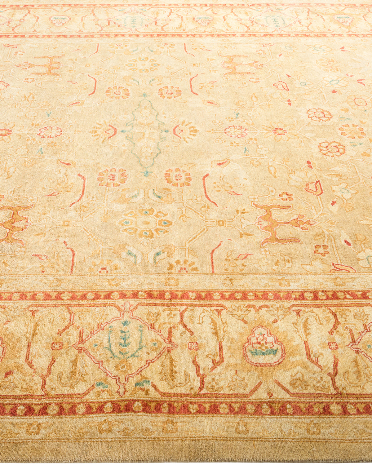Mogul, One-of-a-Kind Hand-Knotted Area Rug - Yellow, 6' 1" x 9' 4"