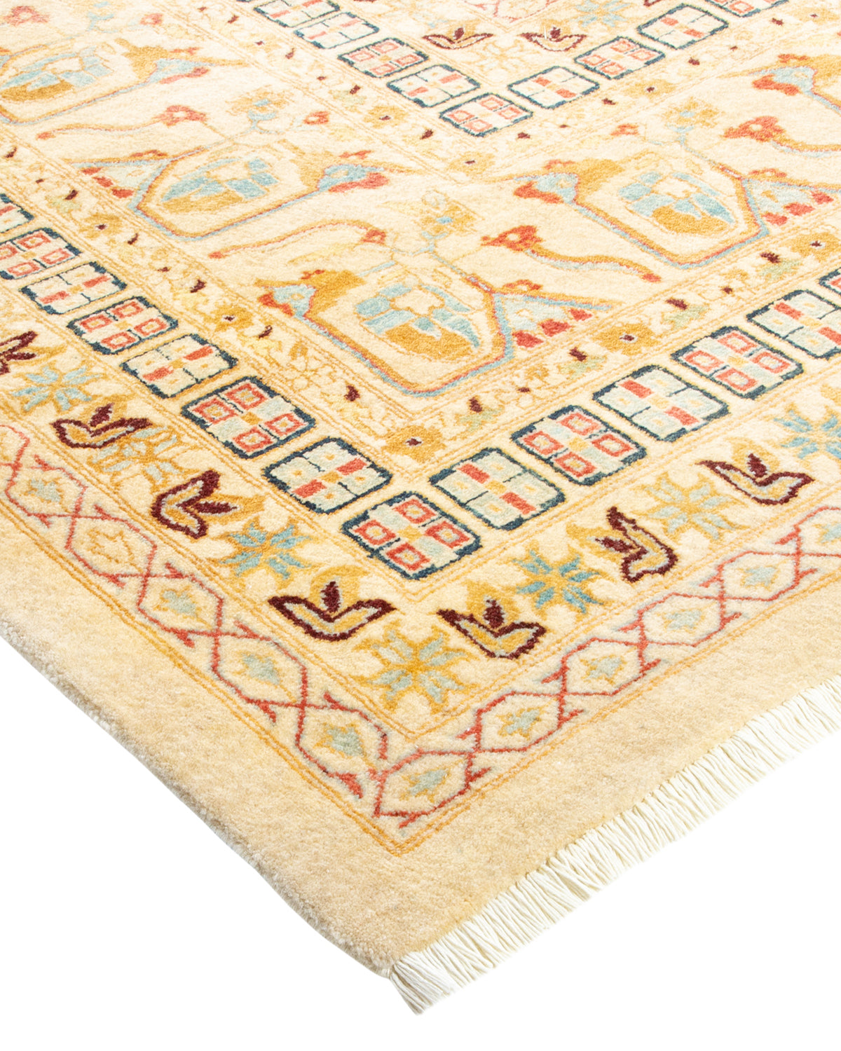 Mogul, One-of-a-Kind Hand-Knotted Area Rug - Ivory, 9' 2" x 12' 3"