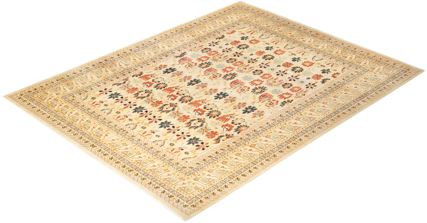 Mogul, One-of-a-Kind Hand-Knotted Area Rug - Ivory, 9' 2" x 12' 3"