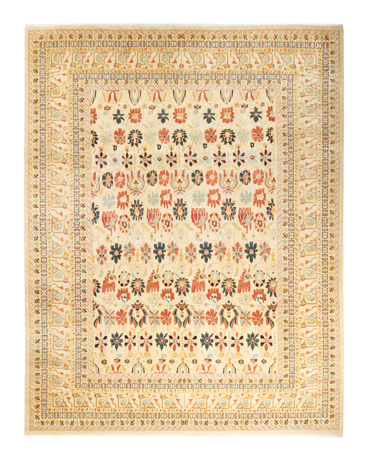 Mogul, One-of-a-Kind Hand-Knotted Area Rug - Ivory, 9' 2" x 12' 3"