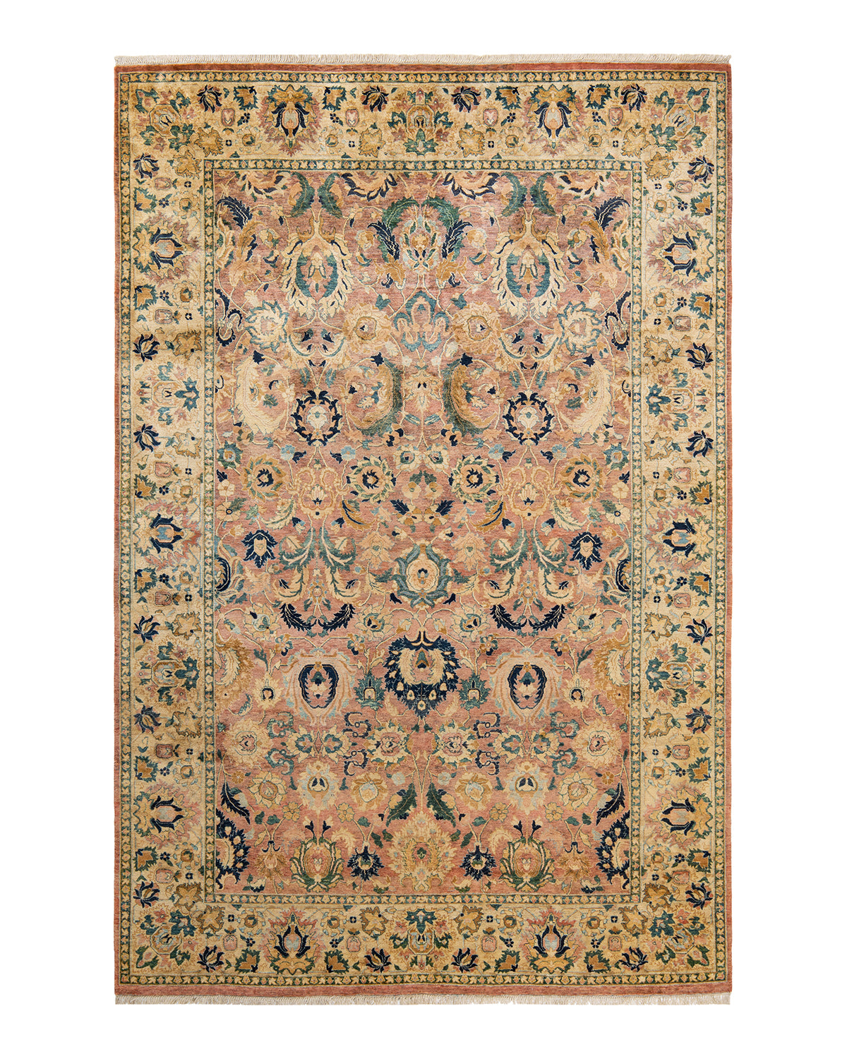 Mogul, One-of-a-Kind Hand-Knotted Area Rug - Pink, 6' 2" x 9' 1"