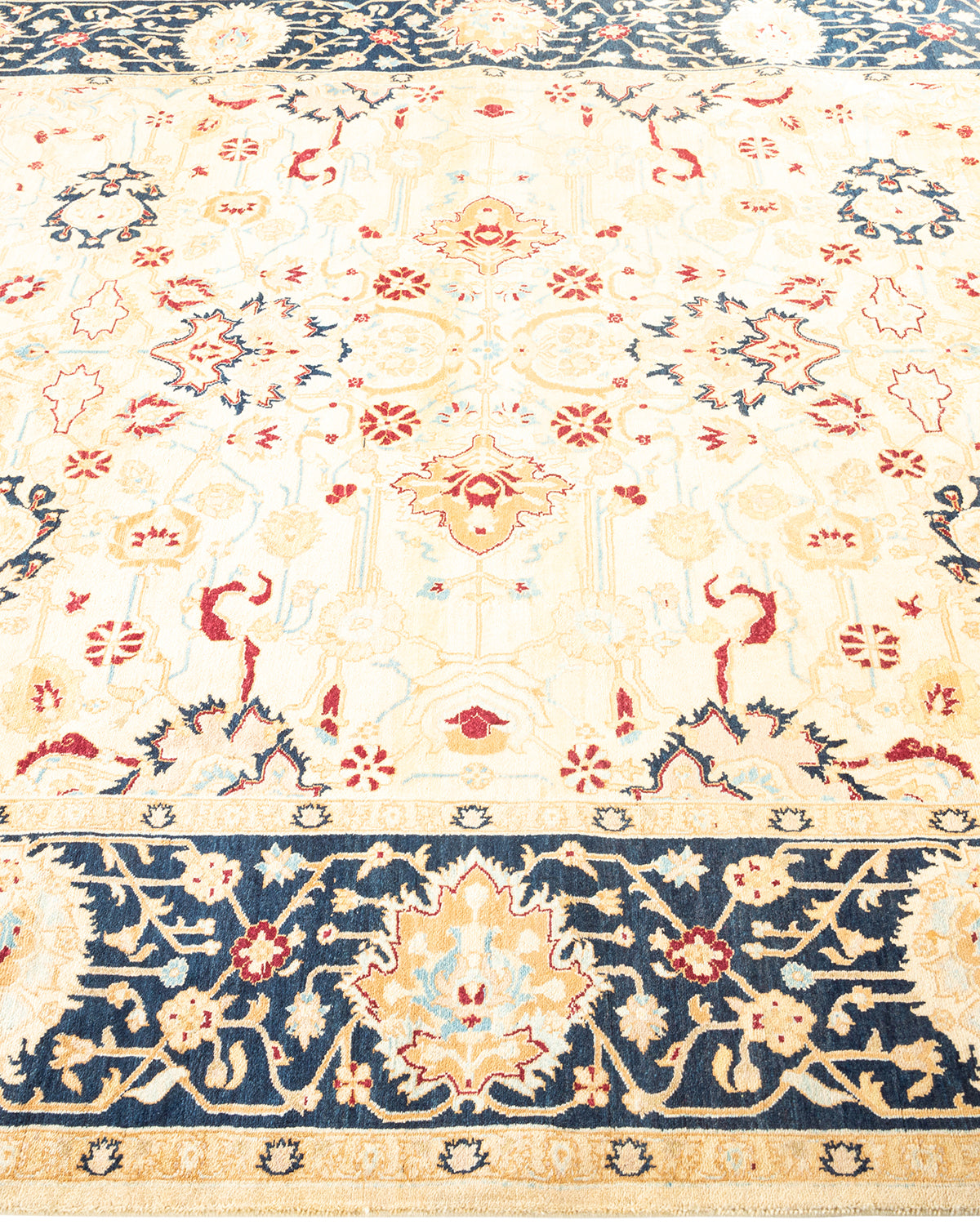 Mogul, One-of-a-Kind Hand-Knotted Area Rug - Ivory, 6' 1" x 9' 2"