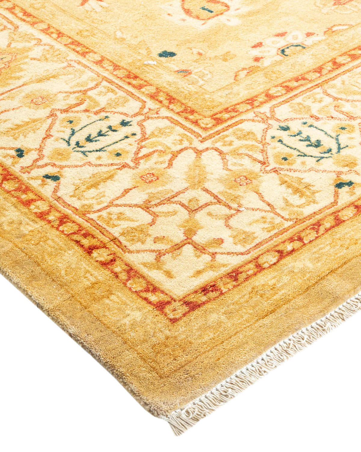 Mogul, One-of-a-Kind Hand-Knotted Area Rug - Yellow, 6' 1" x 9' 1"