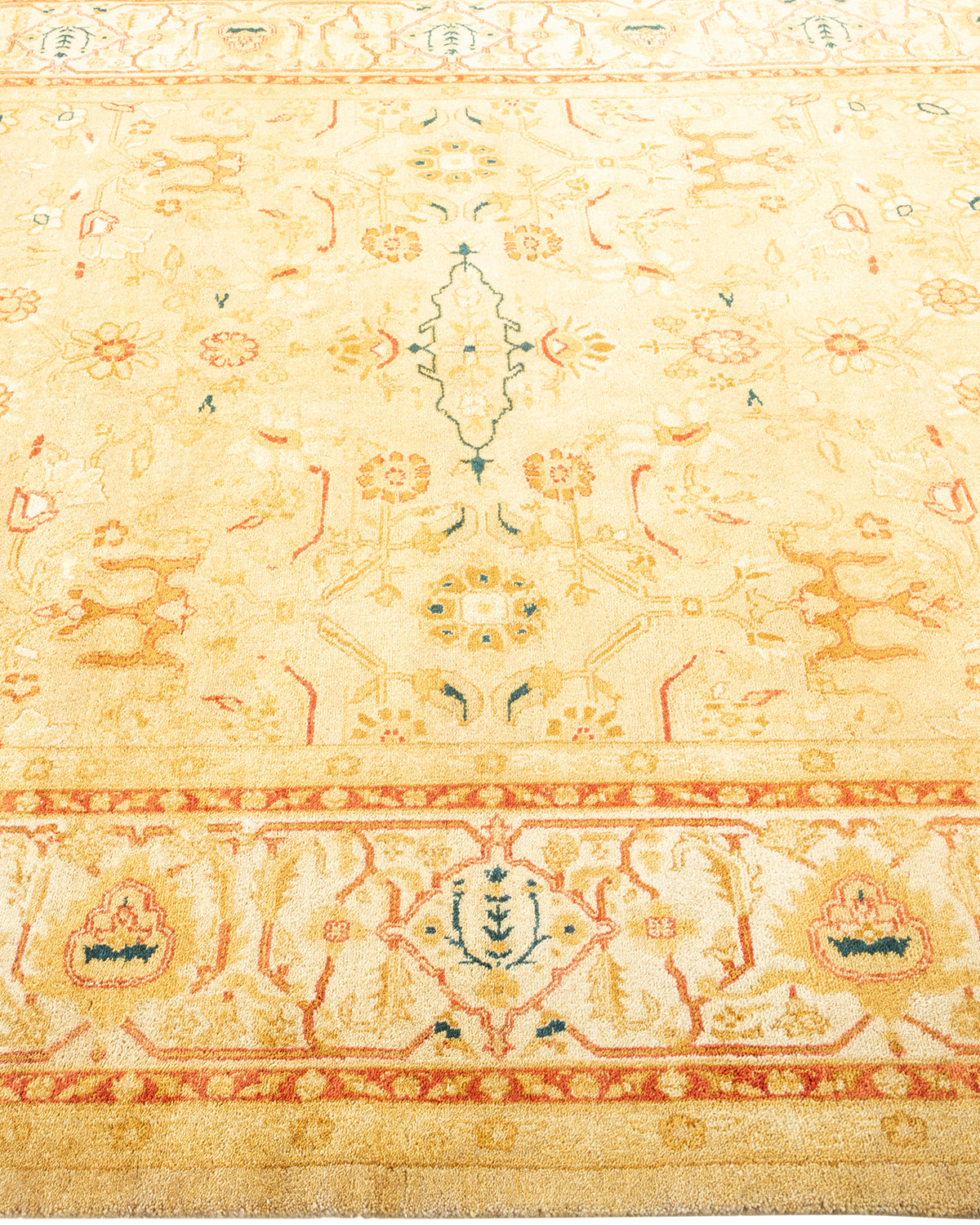 Mogul, One-of-a-Kind Hand-Knotted Area Rug - Yellow, 6' 1" x 9' 1"