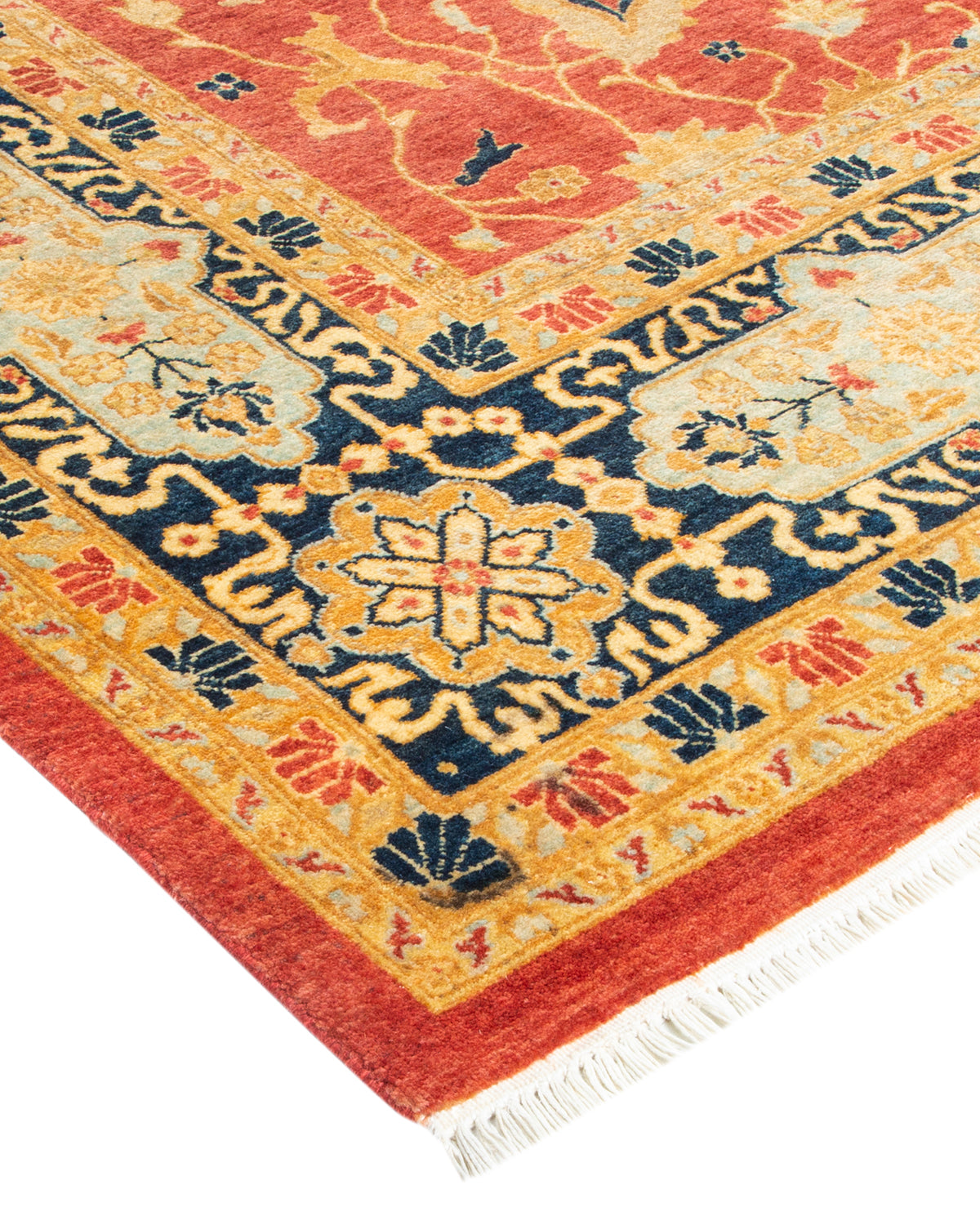 Mogul, One-of-a-Kind Hand-Knotted Area Rug - Orange, 6' 0" x 9' 1"