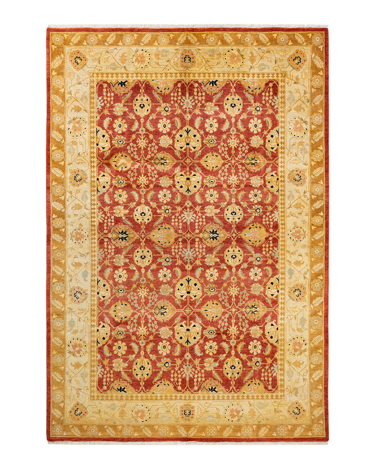 Mogul, One-of-a-Kind Hand-Knotted Area Rug - Orange, 6' 2" x 8' 10"