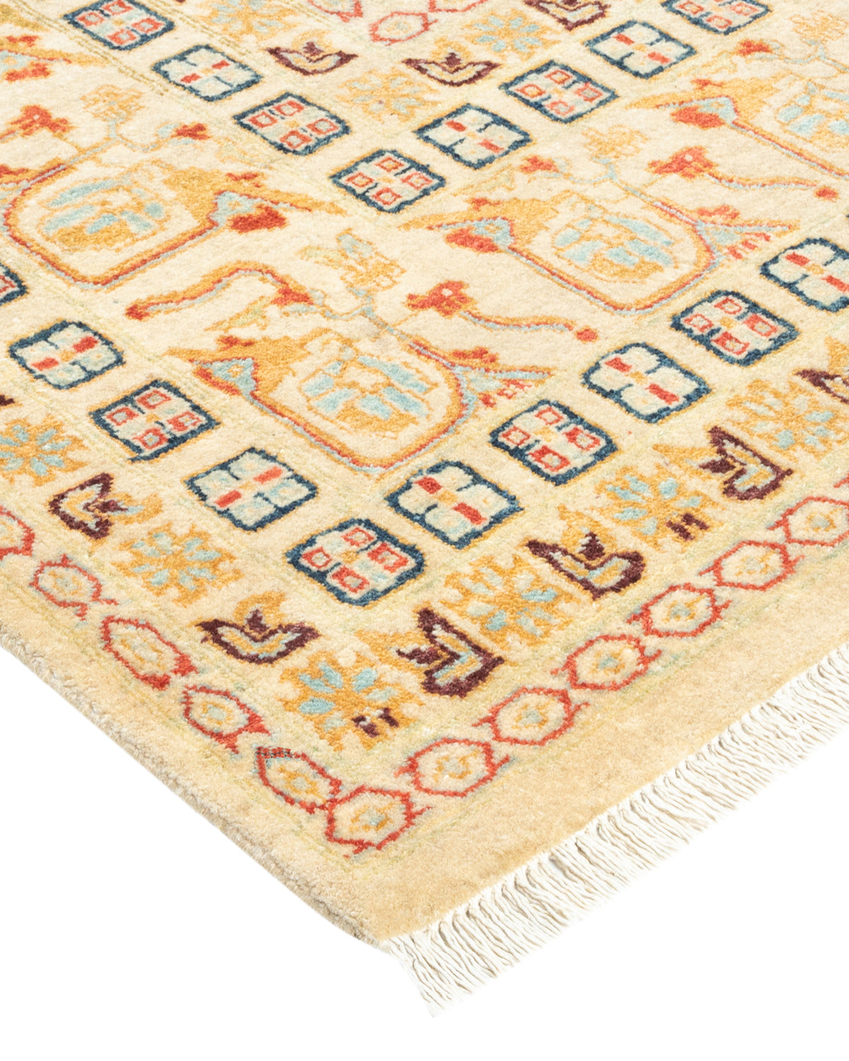 Mogul, One-of-a-Kind Hand-Knotted Area Rug - Ivory, 6' 1" x 9' 1"
