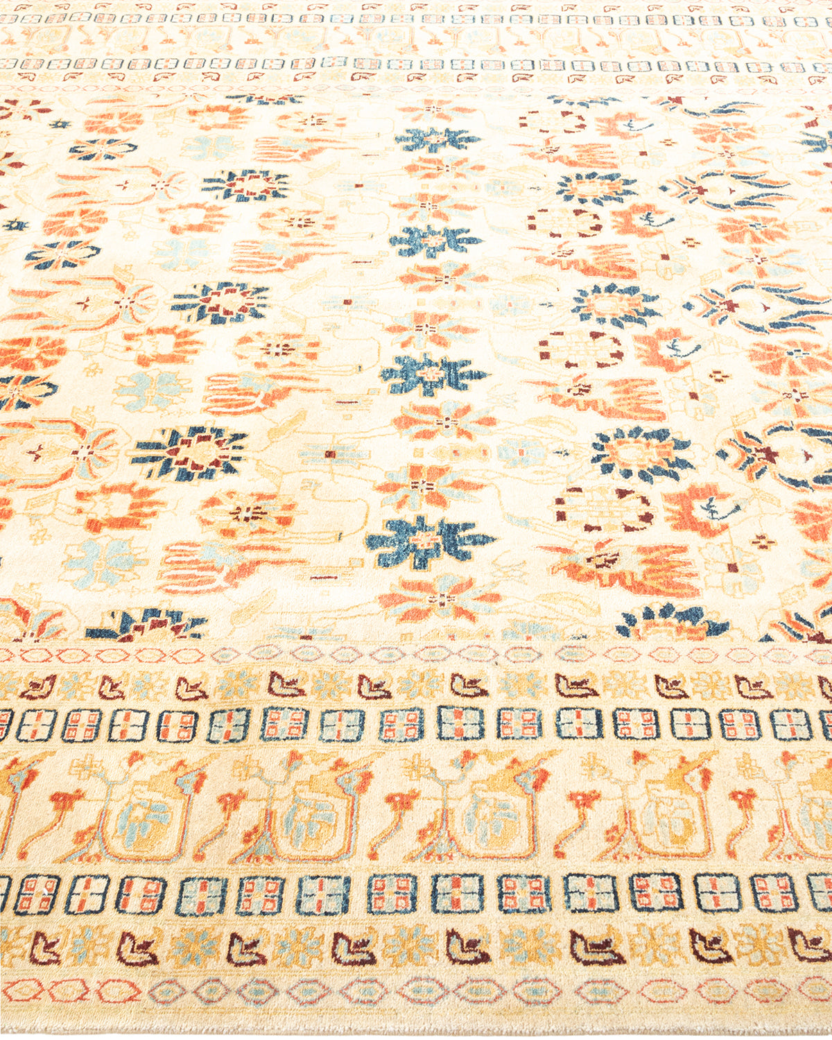 Mogul, One-of-a-Kind Hand-Knotted Area Rug - Ivory, 6' 1" x 9' 1"