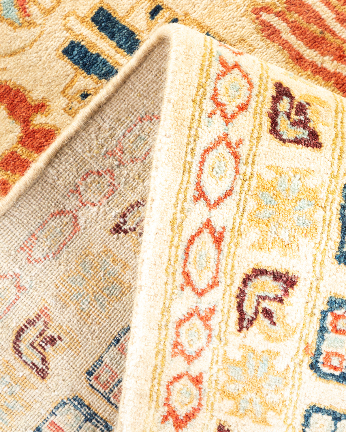 Mogul, One-of-a-Kind Hand-Knotted Area Rug - Ivory, 6' 1" x 9' 1"