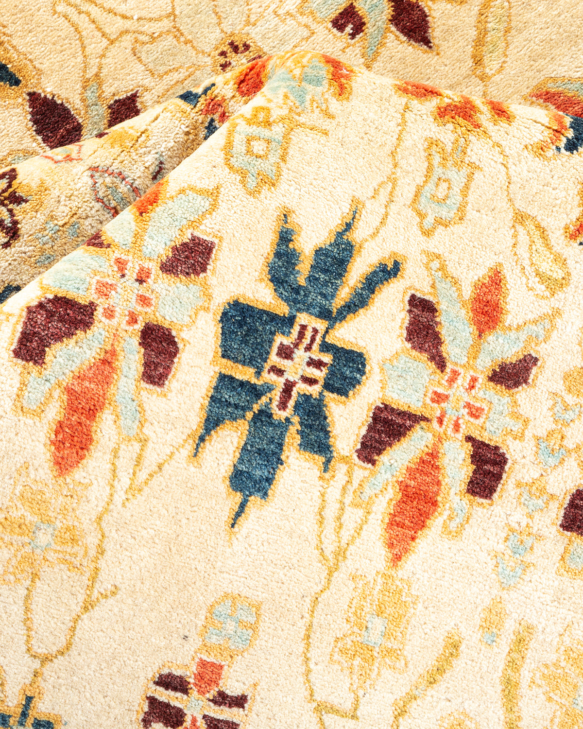 Mogul, One-of-a-Kind Hand-Knotted Area Rug - Ivory, 6' 1" x 9' 1"