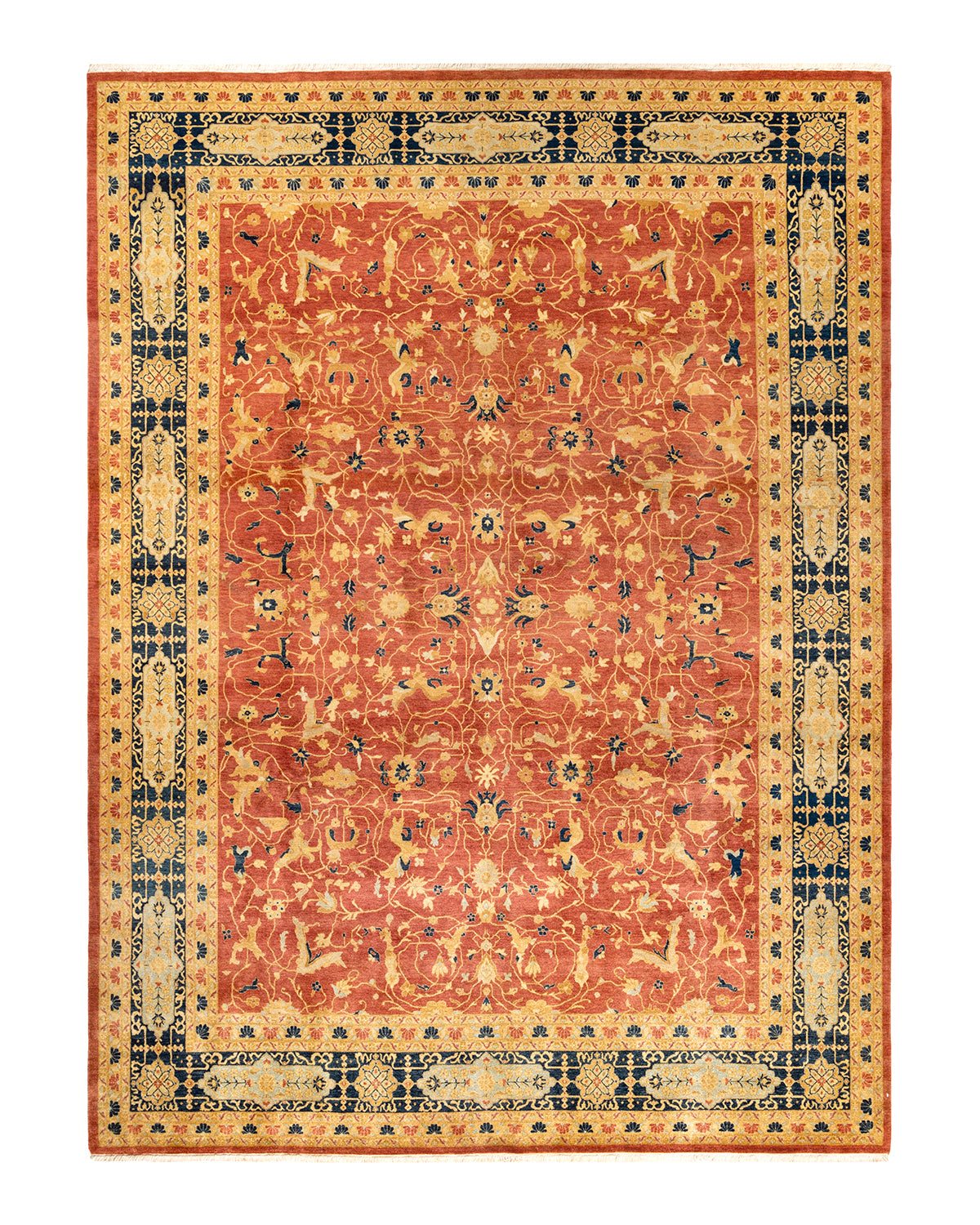 Mogul, One-of-a-Kind Hand-Knotted Area Rug - Orange, 9' 1" x 12' 2"