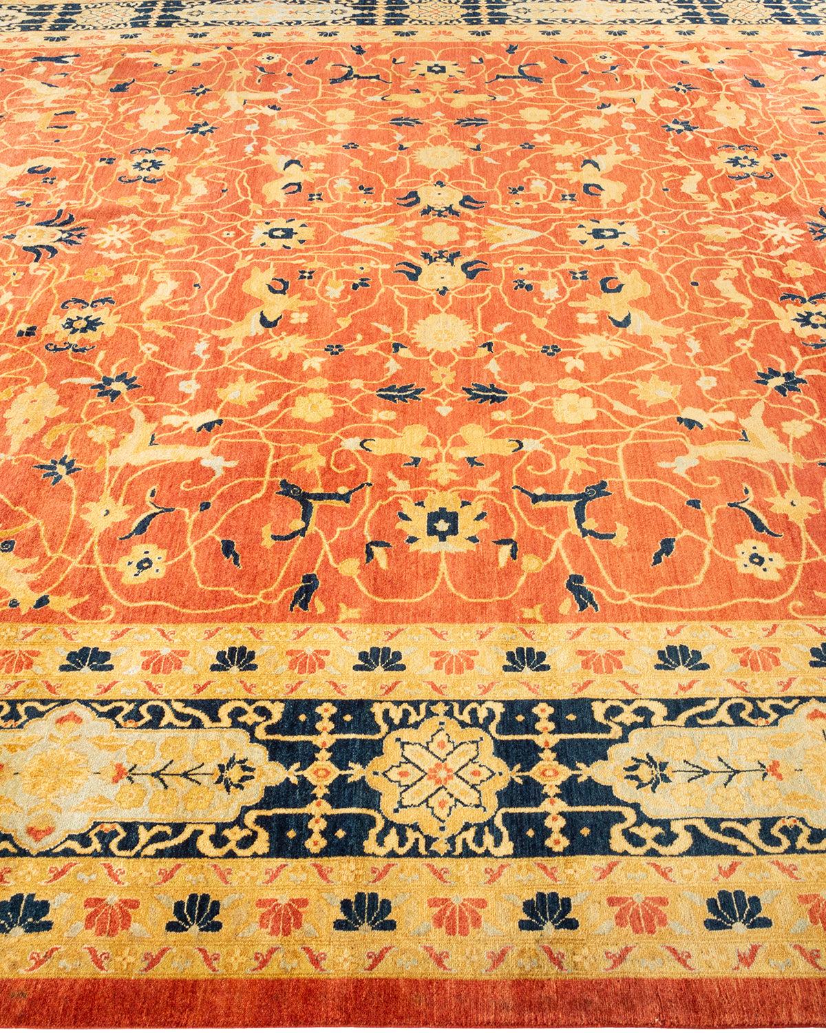 Mogul, One-of-a-Kind Hand-Knotted Area Rug - Orange, 9' 1" x 11' 10"