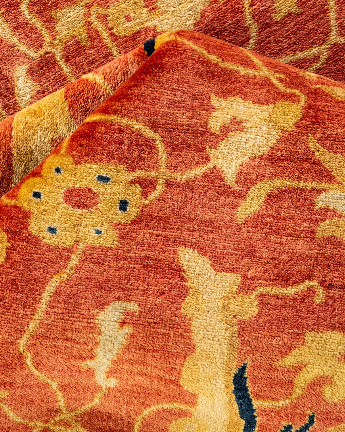 Mogul, One-of-a-Kind Hand-Knotted Area Rug - Orange, 9' 1" x 11' 10"