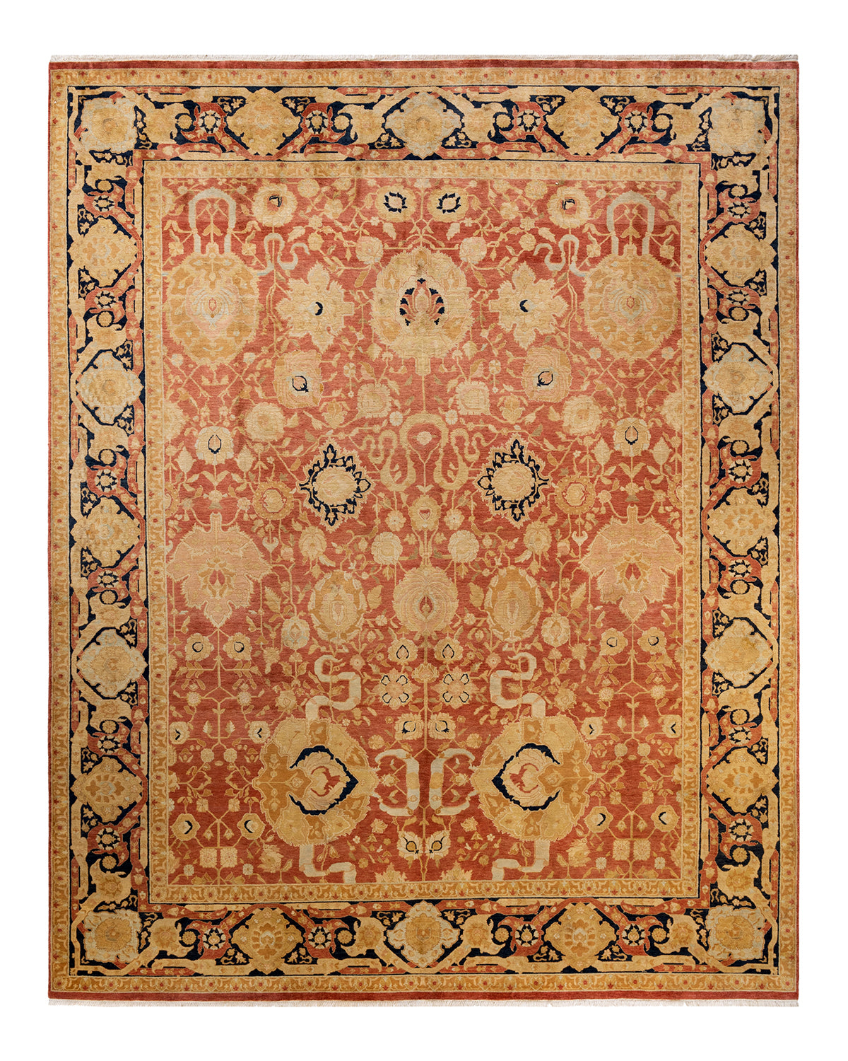 Mogul, One-of-a-Kind Hand-Knotted Area Rug - Orange, 9' 0" x 11' 10"