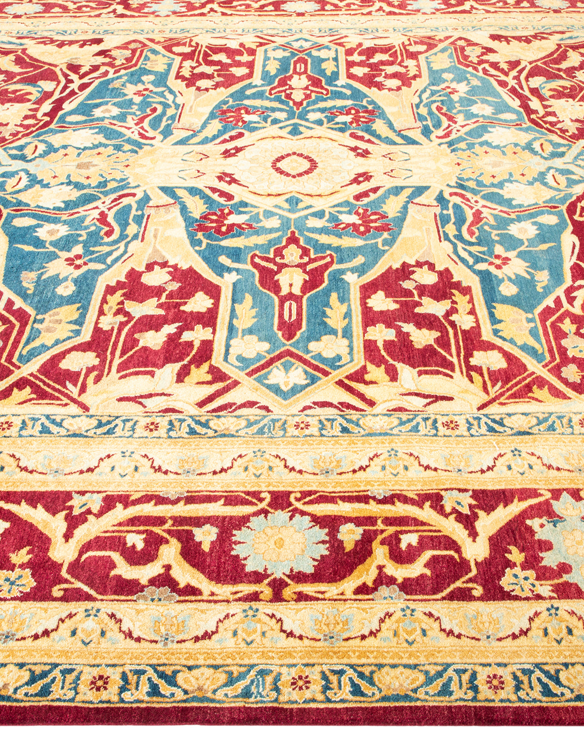 Mogul, One-of-a-Kind Hand-Knotted Area Rug - Red, 9' 0" x 12' 1"