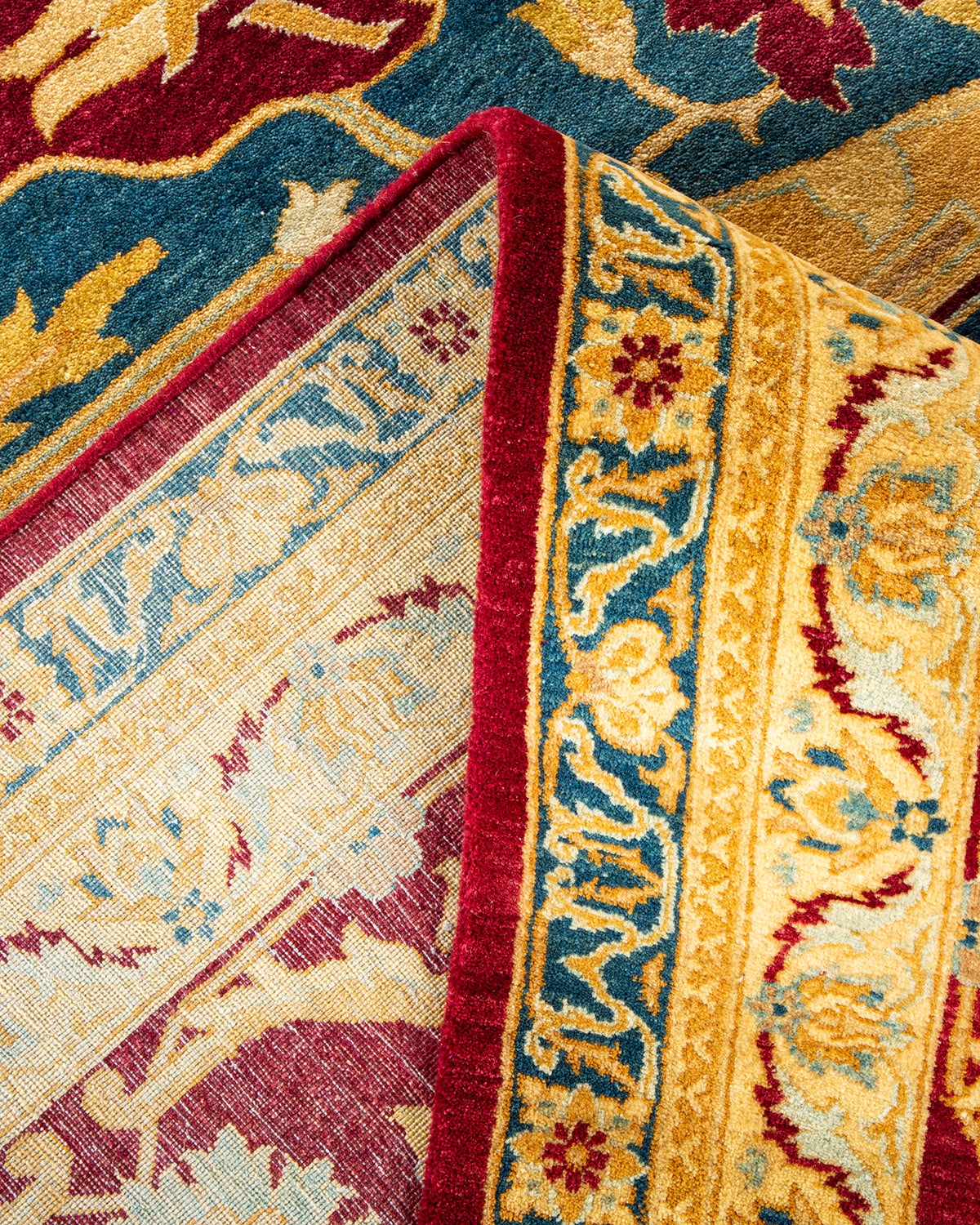 Mogul, One-of-a-Kind Hand-Knotted Area Rug - Red, 9' 0" x 12' 1"