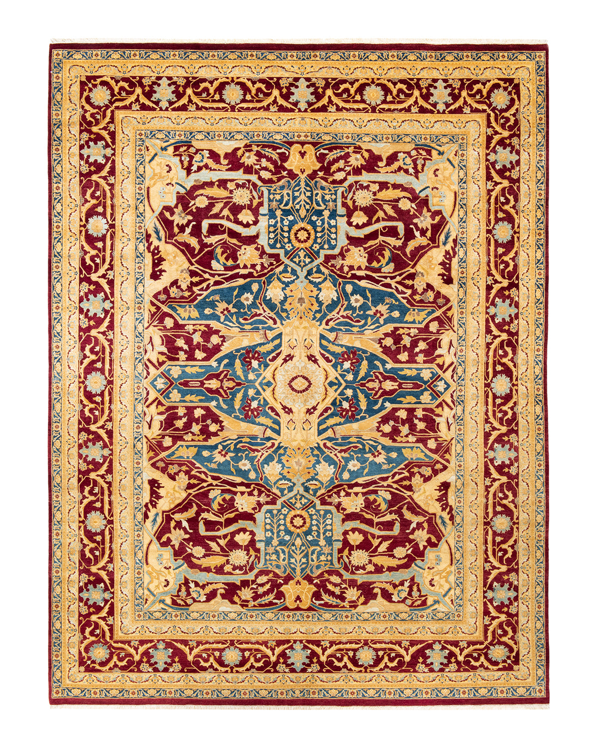 Mogul, One-of-a-Kind Hand-Knotted Area Rug - Red, 9' 0" x 12' 1"