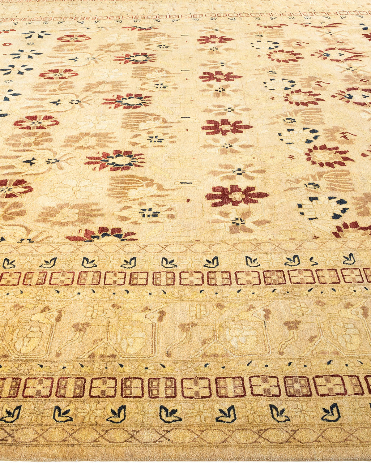 Mogul, One-of-a-Kind Hand-Knotted Area Rug - Yellow, 9' 2" x 11' 8"