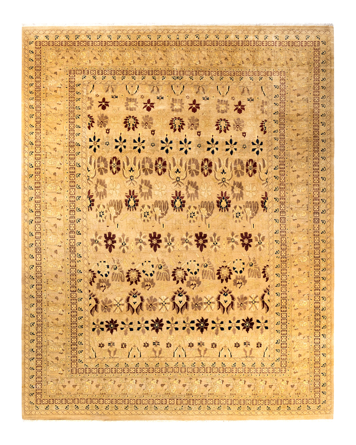 Mogul, One-of-a-Kind Hand-Knotted Area Rug - Yellow, 9' 2" x 11' 8"