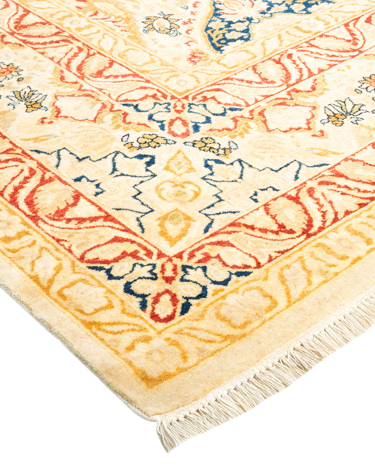 Mogul, One-of-a-Kind Hand-Knotted Area Rug - Ivory, 8' 1" x 10' 1"