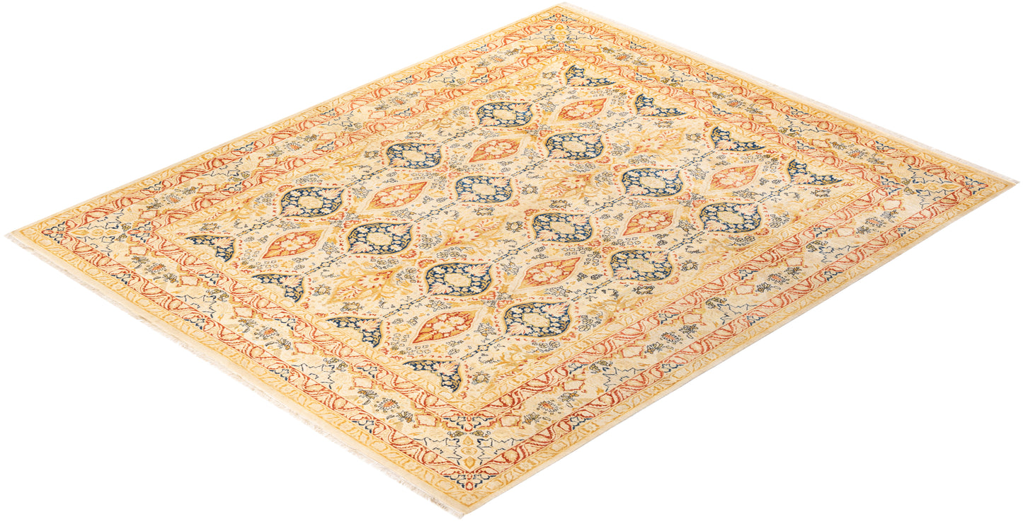 Mogul, One-of-a-Kind Hand-Knotted Area Rug - Ivory, 8' 1" x 10' 1"