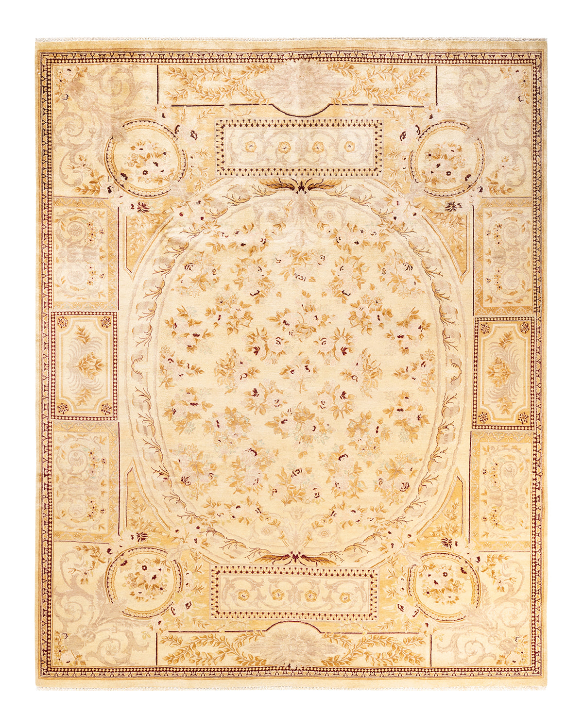 Mogul, One-of-a-Kind Hand-Knotted Area Rug - Ivory, 8' 1" x 10' 2"